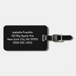 Etiqueta De Bagagem Preto Sólido