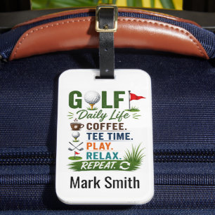 Etiqueta De Bagagem Previsão do Golfe Diário para Golfista