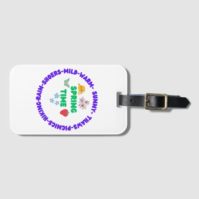 Etiqueta De Bagagem primavera (Frente Horizontal)
