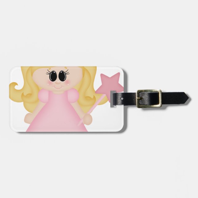 Etiqueta De Bagagem Princesa cinderella no rosa (Frente Horizontal)