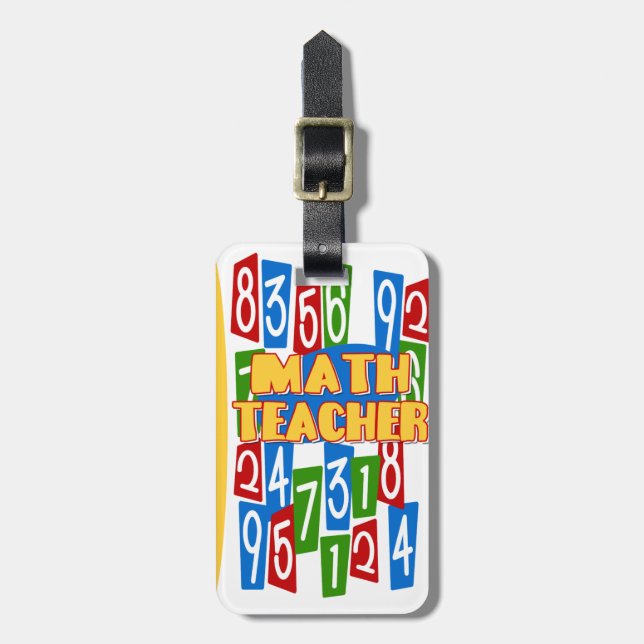 Etiqueta De Bagagem Professor de Matemática (Frente Vertical)