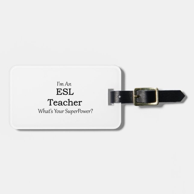 Etiqueta De Bagagem Professor do ESL (Frente Horizontal)