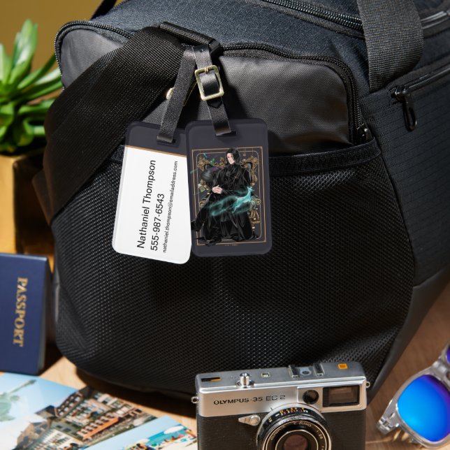 Etiqueta De Bagagem Professor Severus Snape Sentado (Frente e verso)