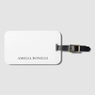 Etiqueta De Bagagem Profissional Simples Minimalista Clássica
