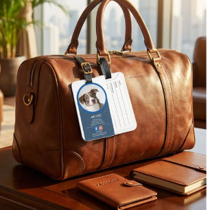 Etiqueta De Bagagem Profissionalmente Pawsomely: Foto de Cachorro em M