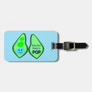 Etiqueta De Bagagem Pronto para Pop Baby Boy Blue Pea