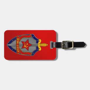 Etiqueta De Bagagem Protetor de KGB no vermelho