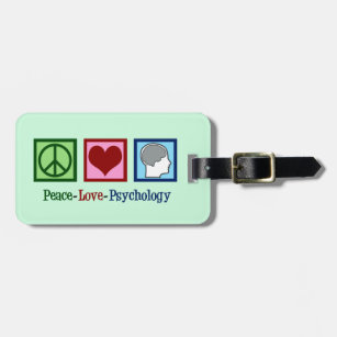 Etiqueta De Bagagem Psicólogo bonito da psicologia do amor da paz