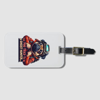 Etiqueta De Bagagem Pug Ghost Hunter Halloween Luggage Tag 