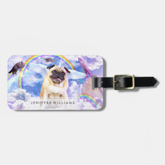 Etiqueta De Bagagem Pug unicorn - Pugicorn bonito