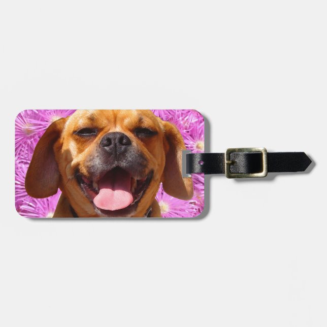 Etiqueta De Bagagem Puggle bonito (Frente Horizontal)