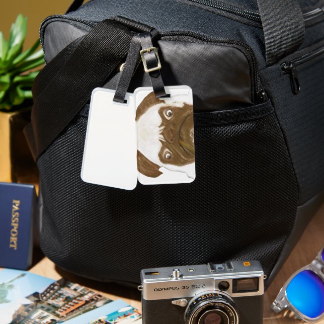 Etiqueta De Bagagem Puggy personalizado com charuto (Frente e verso)