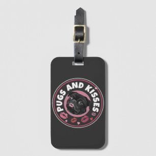 Etiqueta De Bagagem Pugs E Beijos   Arte   Pug Lovers