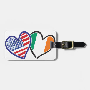 Etiqueta De Bagagem Pulseiras do Coração da Irlanda dos EUA