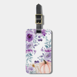 Etiqueta De Bagagem Pumpkin Violeta Roxo Elegante