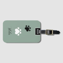 Etiqueta De Bagagem Puppy Heart Paws Monogramadas