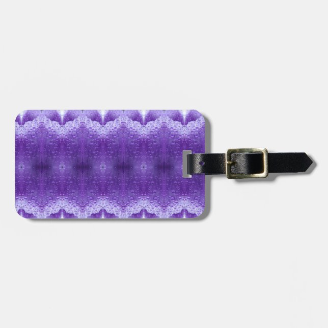 Etiqueta De Bagagem Purples Ikat (Frente Horizontal)