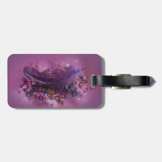 Etiqueta De Bagagem Púrpura Fairys Feather