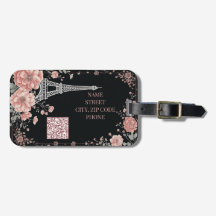 QR Code Paris Eiffel Tower Pink Shabby Chic Decor