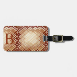 Etiqueta De Bagagem Quadrado Dimensional - Vermelho-B