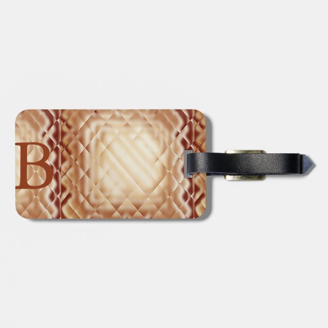 Etiqueta De Bagagem Quadrado Dimensional - Vermelho-B (Traseira Horizontal)