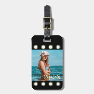 Etiqueta De Bagagem Quadro de Fotografias preto exclusivo no Na moda m