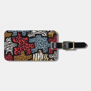 Etiqueta De Bagagem Quebra-cabeça animal Rockabilly do impressão de