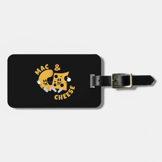 Etiqueta De Bagagem Queijo Mac & Queijo Engraçado Ideia de Presente (Frente Horizontal)