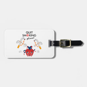 Etiqueta De Bagagem Quit que fuma por favor