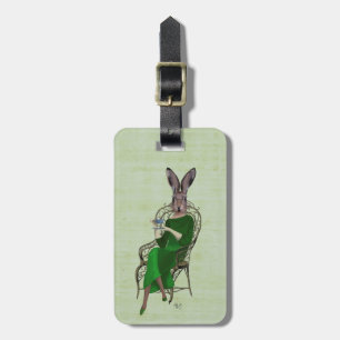Etiqueta De Bagagem Rabbit Bella Tomando Chá 4