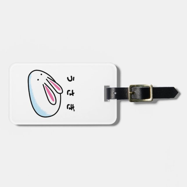 Etiqueta De Bagagem Rabbit in Japanese Hiragana (Frente Horizontal)