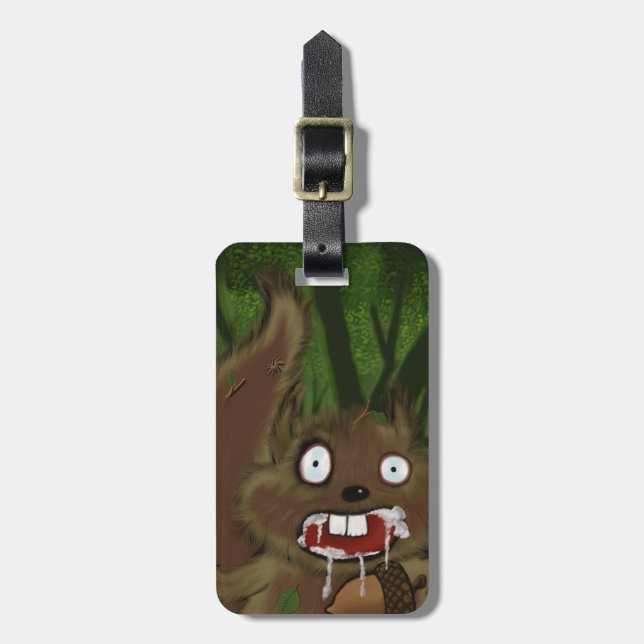 Etiqueta De Bagagem Rabid Squirrel (Frente Vertical)