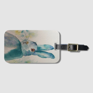 Etiqueta De Bagagem Rabo-Lebre Azul