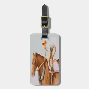 Etiqueta De Bagagem Race Horse e Jockey