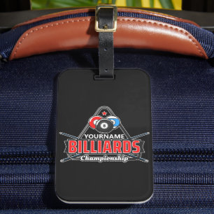 Etiqueta De Bagagem Rack de Piscina de Bola 8 Billiards de NOME Person