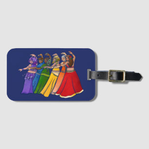Etiqueta De Bagagem Rainbow Belly Dancer Art Belly Dance Troupe