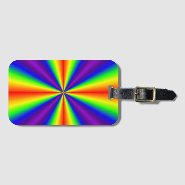Etiqueta De Bagagem Rainbow Cross (Frente Horizontal)