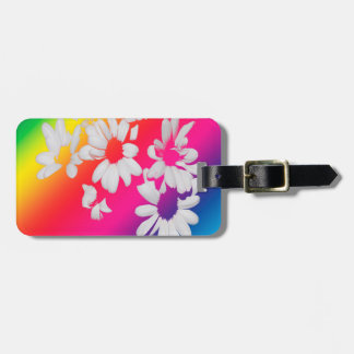 Etiqueta De Bagagem Rainbow daisies
