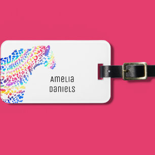 Etiqueta De Bagagem Rainbow Jaguar Personalizado