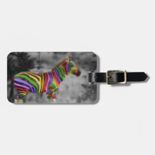 Etiqueta De Bagagem Rainbow Zebra