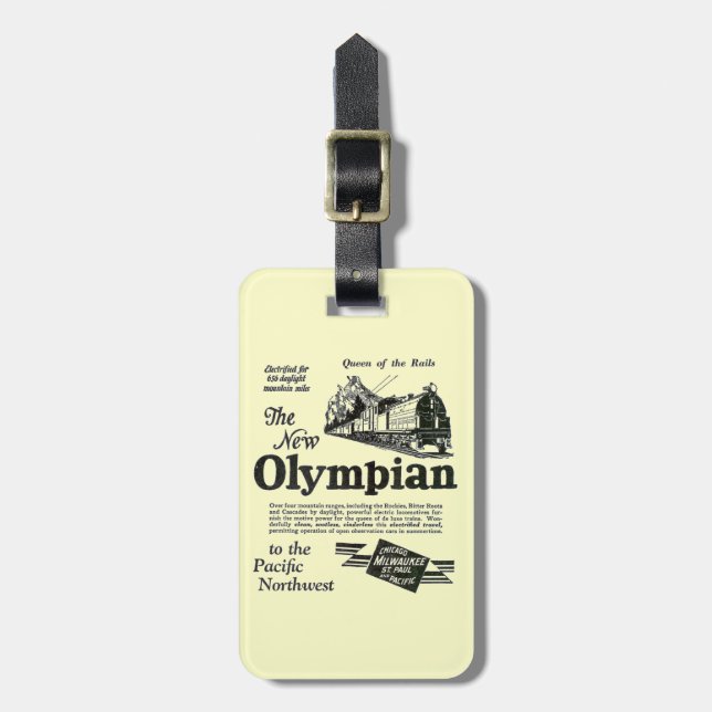 Etiqueta De Bagagem Rainha dos trilhos - olímpico novo 1929 (Frente Vertical)