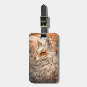 Etiqueta De Bagagem Raposa de Kitsune Japonesa