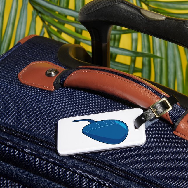 Etiqueta De Bagagem Rato de Computador Azul (Criador carregado)