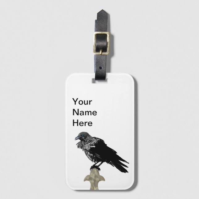 Etiqueta De Bagagem Raven Incluso (Frente Vertical)