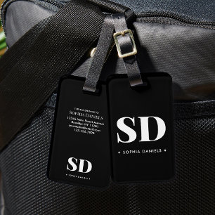 Etiqueta De Bagagem Receita Branca Elegante Elegante Clássica Retroati