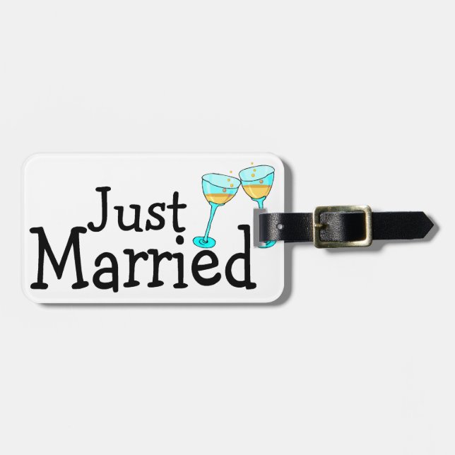 Etiqueta De Bagagem Recem casados (Frente Horizontal)