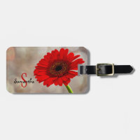 Etiqueta de bagagem Red Gerbera