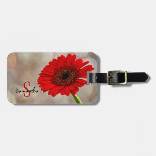 Etiqueta de bagagem Red Gerbera