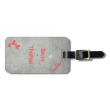 Red graffiti name on gray concrete, your