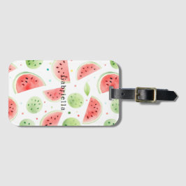 Etiqueta De Bagagem Red Green White Watermelons  